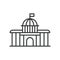 Government building icon line design. Capitol, architecture, city hall, municipal building, courthouse, authority