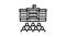 government building line icon animation