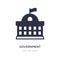 government buildings icon on white background. Simple element illustration from City elements concept