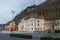 Government House of Liechtenstein with Liechtenstein Parliament and Vaduz Castle on Background - Vaduz, Liechtenstein