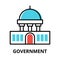 Government icon concept, politics collection