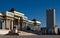 Government Palace and Premier hotel at Ulaanbaata in Mongolia