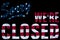 Government shutdown symbolism sorry we`re closed sign