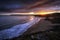 Gower sunset at Three Cliffs Bay