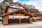 Goza no Yu, famous public bathing house at Kusatsu onsen in Gunma, Japan