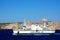 Gozo Channel Line Ferry passing Comino, Malta.