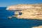 Gozo, Malta - The Azure Window and Dwejra bay on a summer day