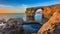 Gozo, Malta - The beautiful Azure Window, a natural arch and famous landmark on the island of Gozo at sunset