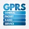 GPRS - General Packet Radio Service acronym, technology concept background