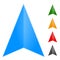 Gps arrow - pointer icon in 5 color Change it to new colors eas