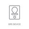 Gps device linear icon. Modern outline Gps device logo concept o