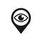 Gps eye icon, eye point Location and Map vector