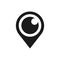 Gps eye icon, eye point Location and Map vector