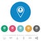 GPS location download flat round icons