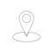 Gps location map marker navigation pin outline icon. Signs and symbols can be used for web, logo, mobile app, UI, UX