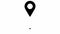 GPS location pointer animated icon. 4K white on black with alpha. location icon.