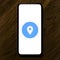 GPS Location Symbol on Smartphone Screen
