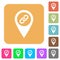 GPS map location attachment rounded square flat icons