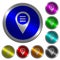 GPS map location options luminous coin-like round color buttons