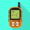 Gps mountain tracker icon, flat style