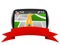 GPS navigation with blank ribbon