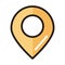 Gps navigation location pin internet web technology interface line and fill style icon