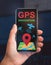 Gps Navigation Mobile App Interface On Smartphone Screen In Female Hand