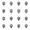 GPS navigation pin vector icons set