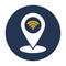 GPS, pin, location, signal fully editable vector icon