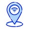 GPS, pin, location, signal fully editable vector icon