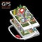 GPS route map flat 3d isometric infographic