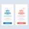 Gps, Space, Satellite, Satellite, Space  Blue and Red Download and Buy Now web Widget Card Template