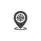 GPS target location vector icon