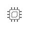 GPU icon. Element of Internet related icon for mobile concept and web apps. Thin line GPU icon can be used for web and mobile