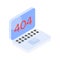 Grab this beautifully designed isometric icon of 404 error