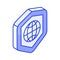 Grab this beautifully designed isometric icon of global security