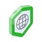 Grab this beautifully designed isometric icon of global security