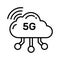 Grab this beautifully designed vector of 5G network in trendy style, editable icon