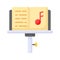 Grab this carefully crafted icon of music stand in modern style