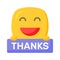 Grab this carefully crafted icon of thanks emoji, ready for premium use