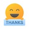 Grab this carefully crafted icon of thanks emoji, ready for premium use