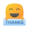 Grab this carefully crafted icon of thanks emoji, ready for premium use