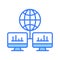 Grab this carefully designed icon of global network in modern style, premium icon