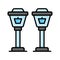 Grab this carefully designed icon of street lights in modern style