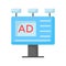 Grab this creatively crafted icon of advertisement board in trendy style