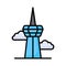 Grab this creatively designed vector of cn tower in modern style