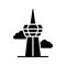 Grab this creatively designed vector of cn tower in modern style