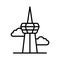 Grab this creatively designed vector of cn tower in modern style
