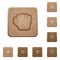 Grab cursor wooden buttons