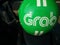 Grab logo on helmet